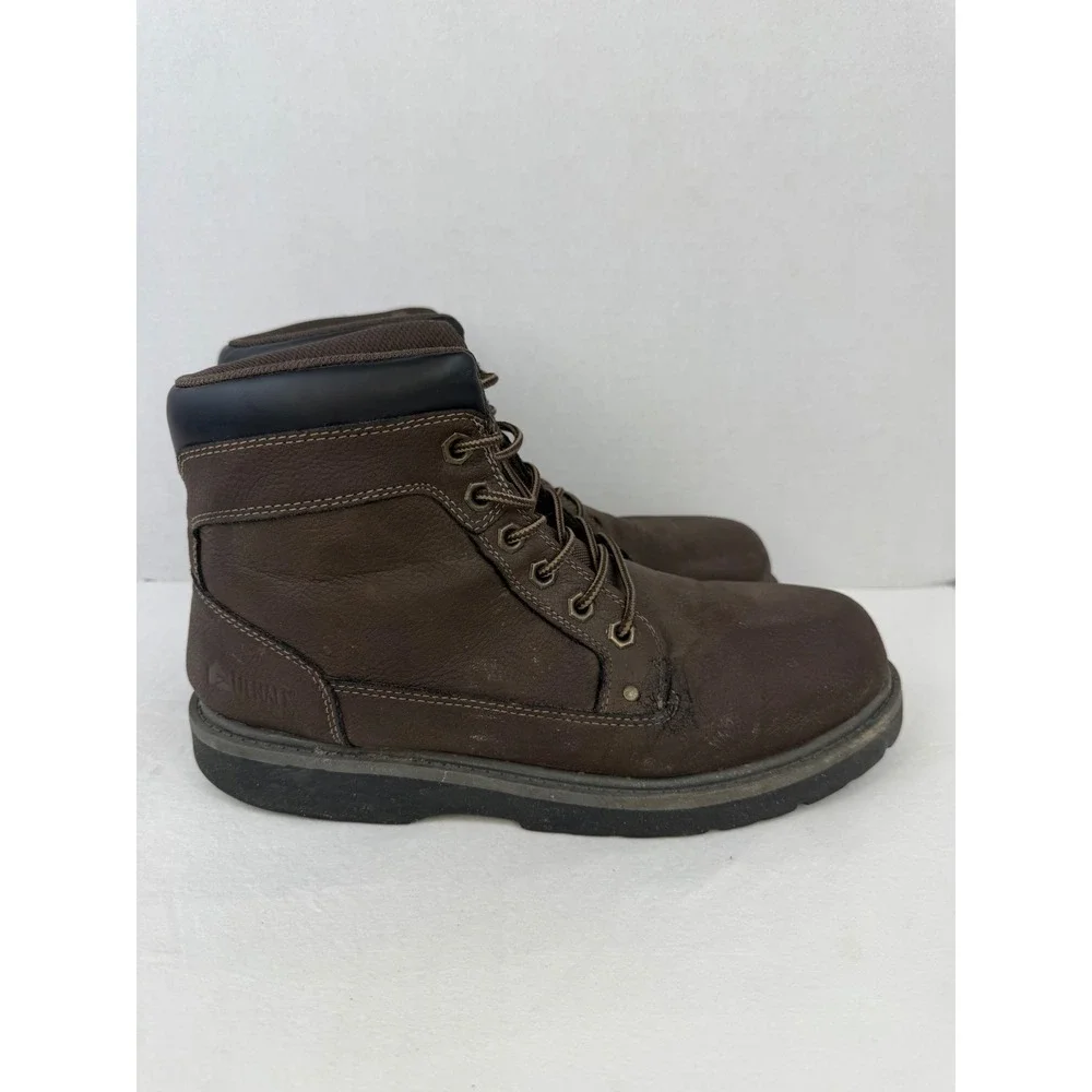 Denali Mens Brown Work Boots‎ Lace Up Ankle Lug Sole A15U008A-5 Size 10